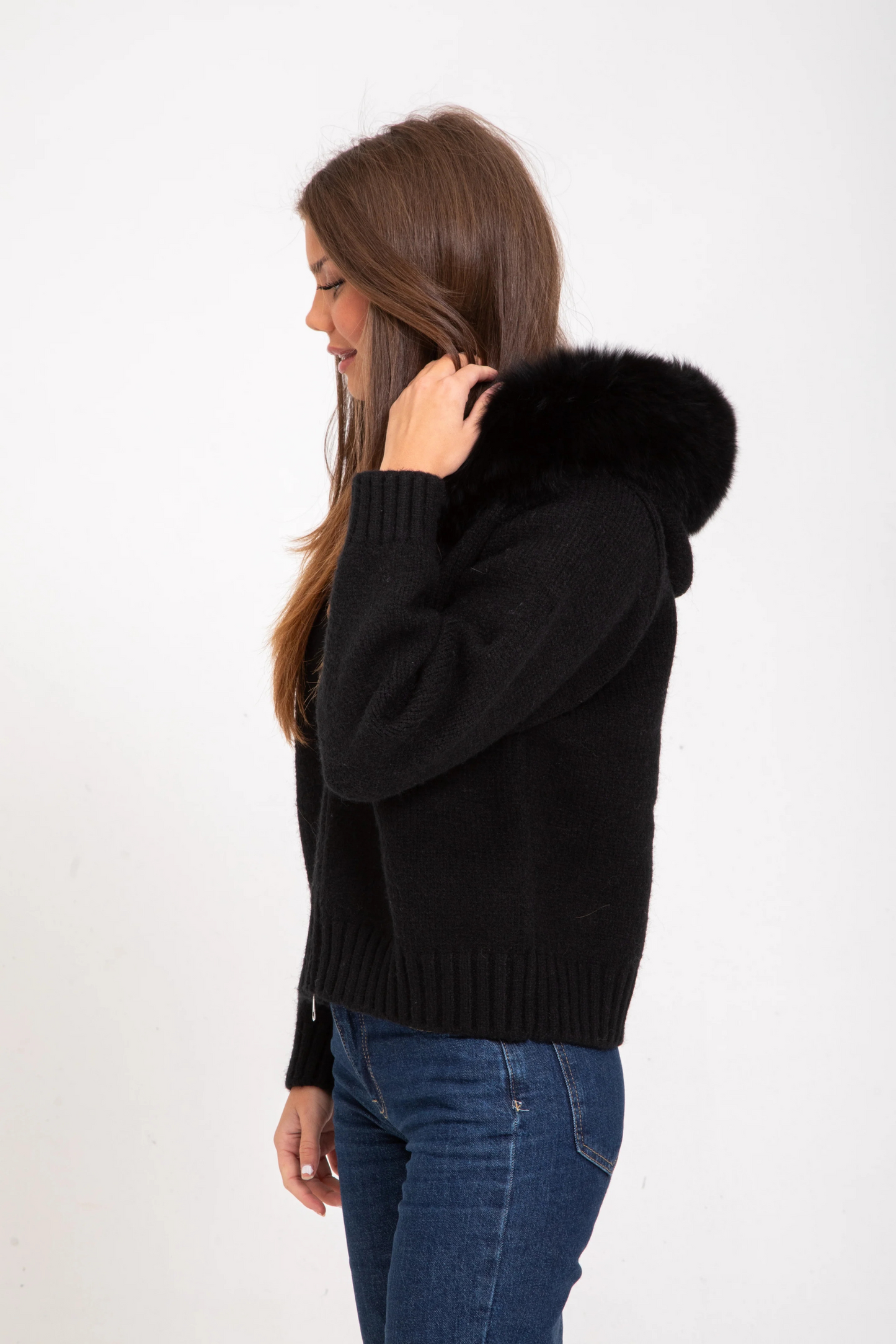 CozyFur Knit Hoodie