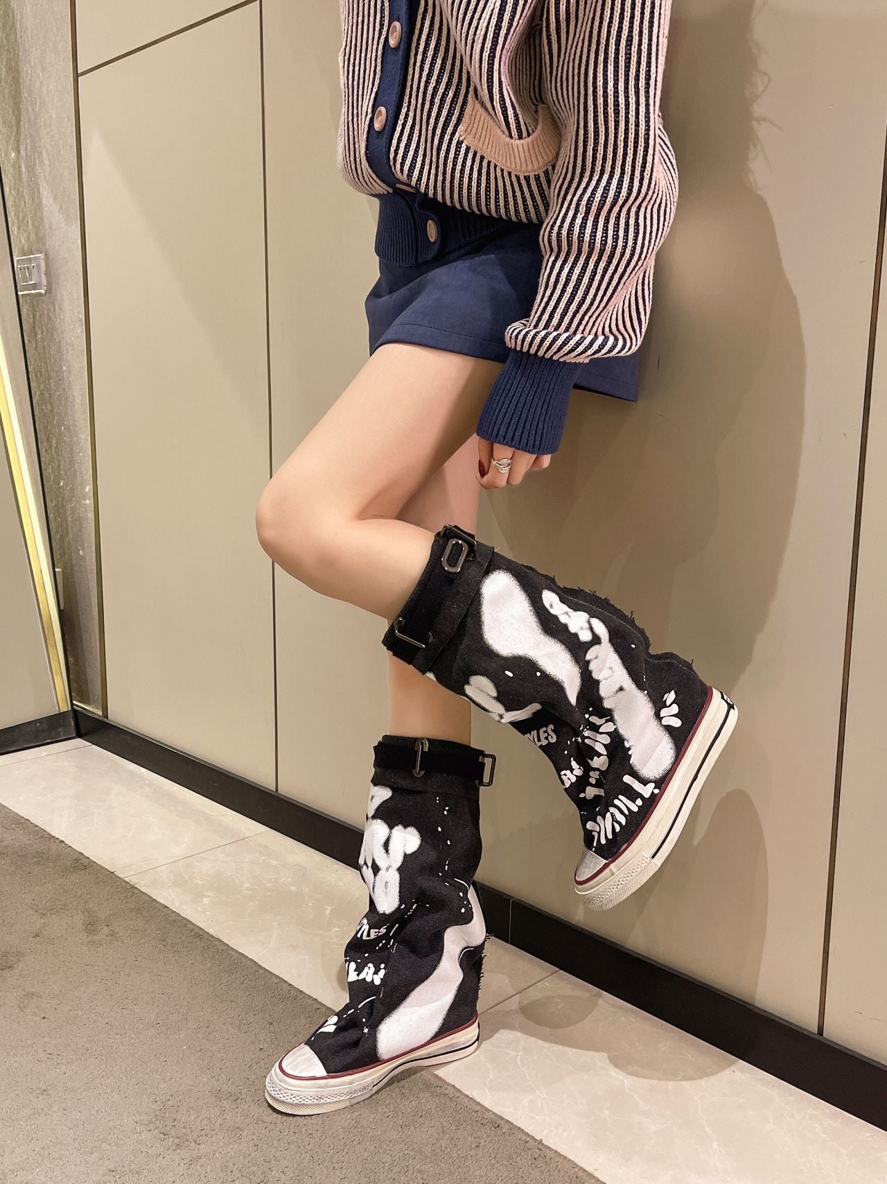 Rowan Graffiti Buckle Boots