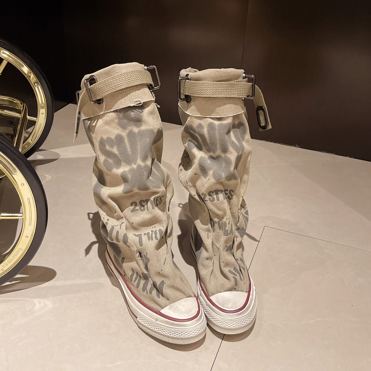 Rowan Graffiti Buckle Boots