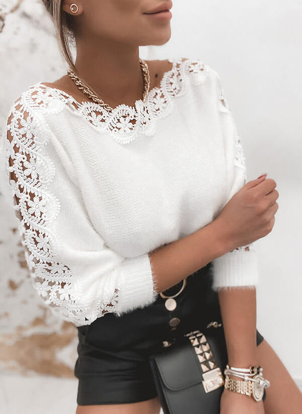 Madison LaceCharm Knit Blouse