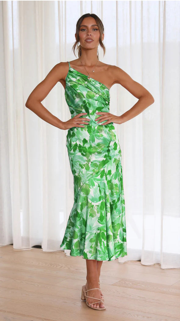 Fleur Jardin Satin Dress
