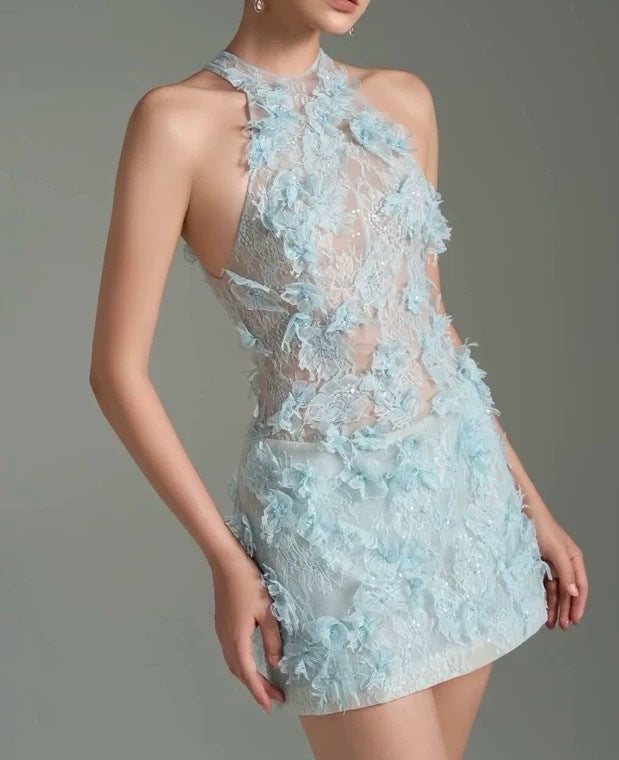 Blossom Lace Mini Dress