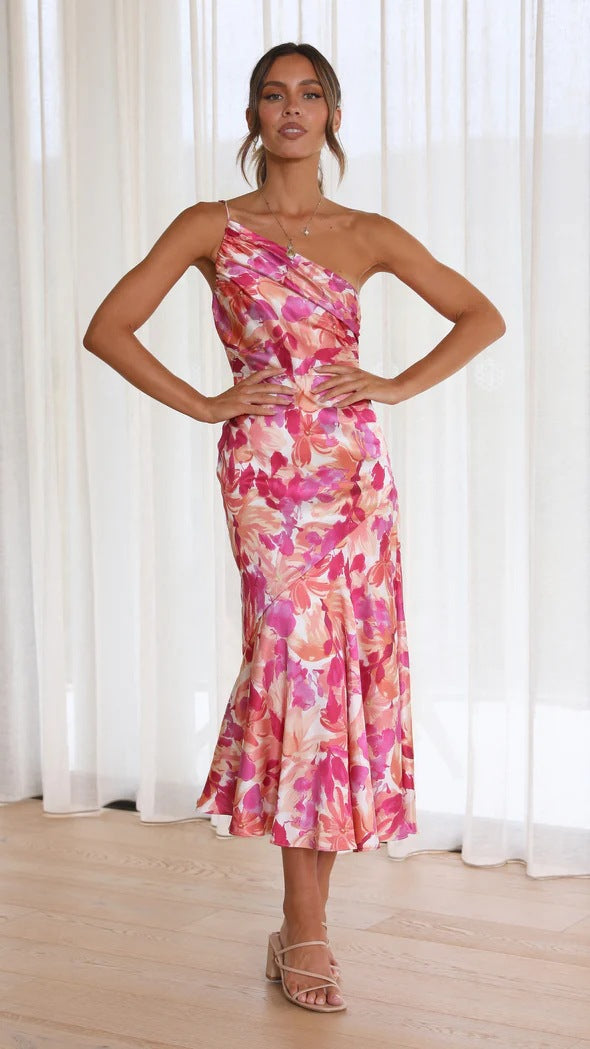 Fleur Jardin Satin Dress