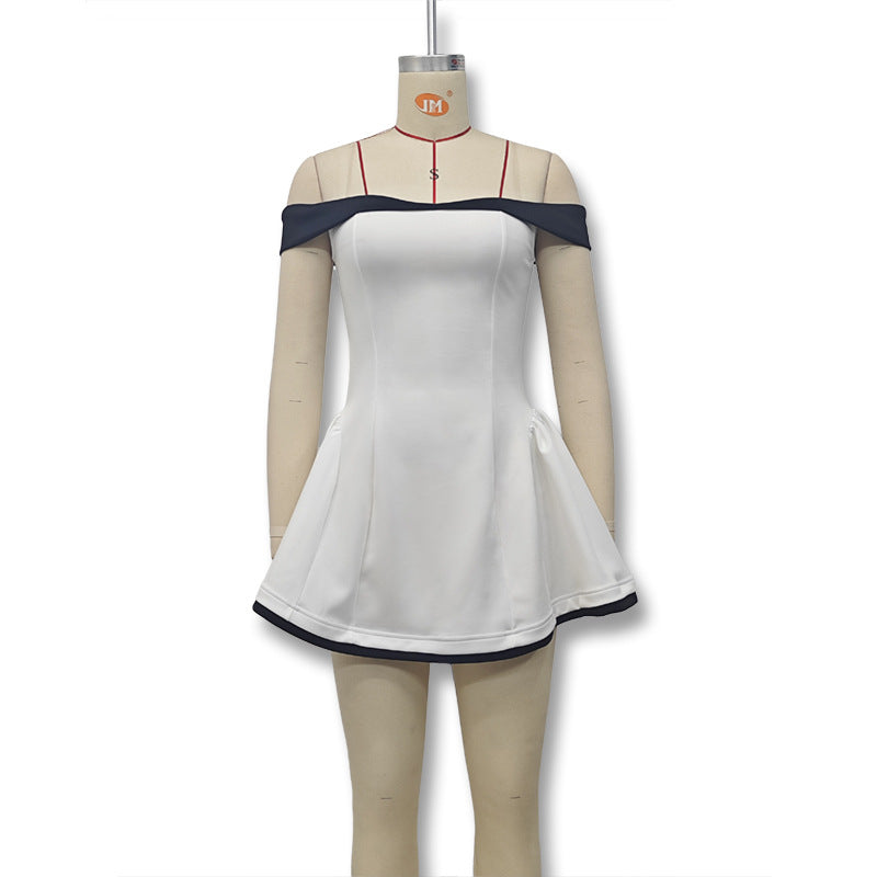 Lotus Off-Shoulder Mini Elbise