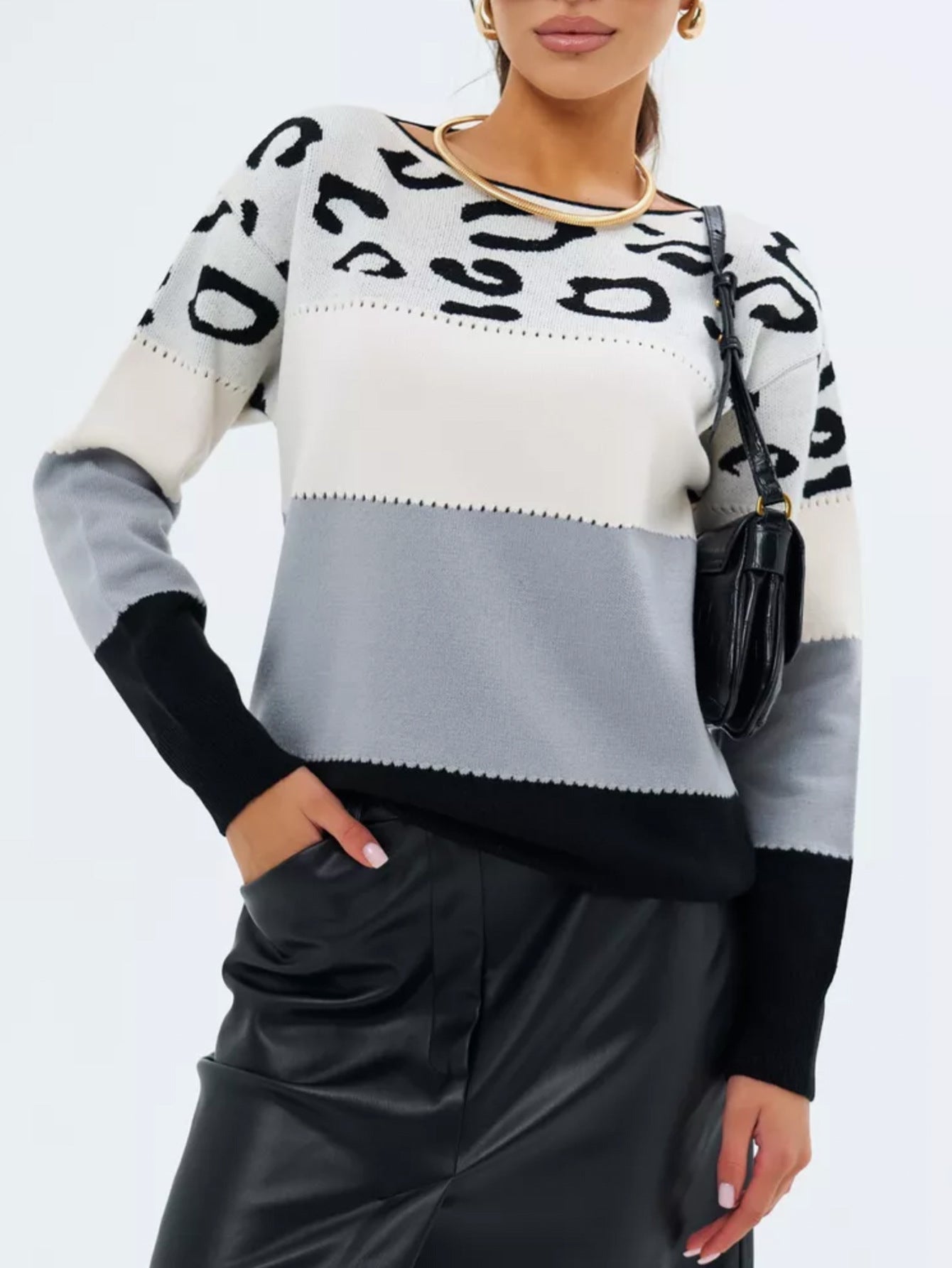 Madison Leopard Knit Sweater
