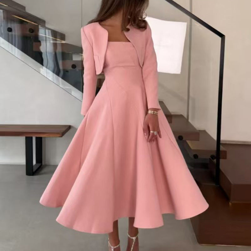 Evelyn Long-Sleeve Midi Dress