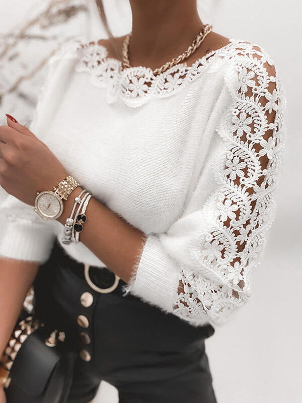 Madison LaceCharm Knit Blouse