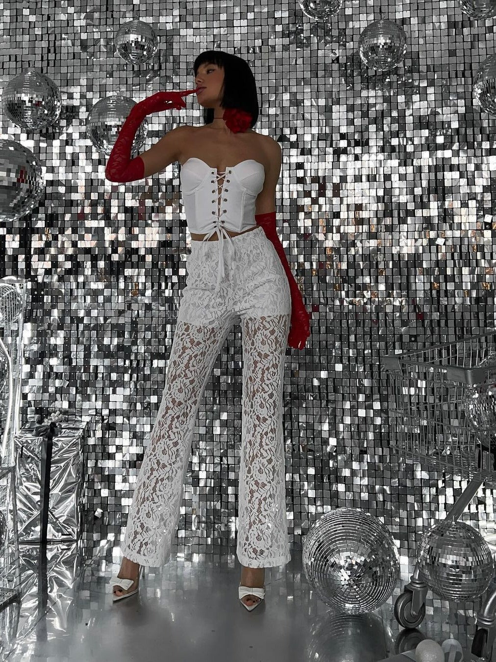 Scarlett Lace Flare Pants