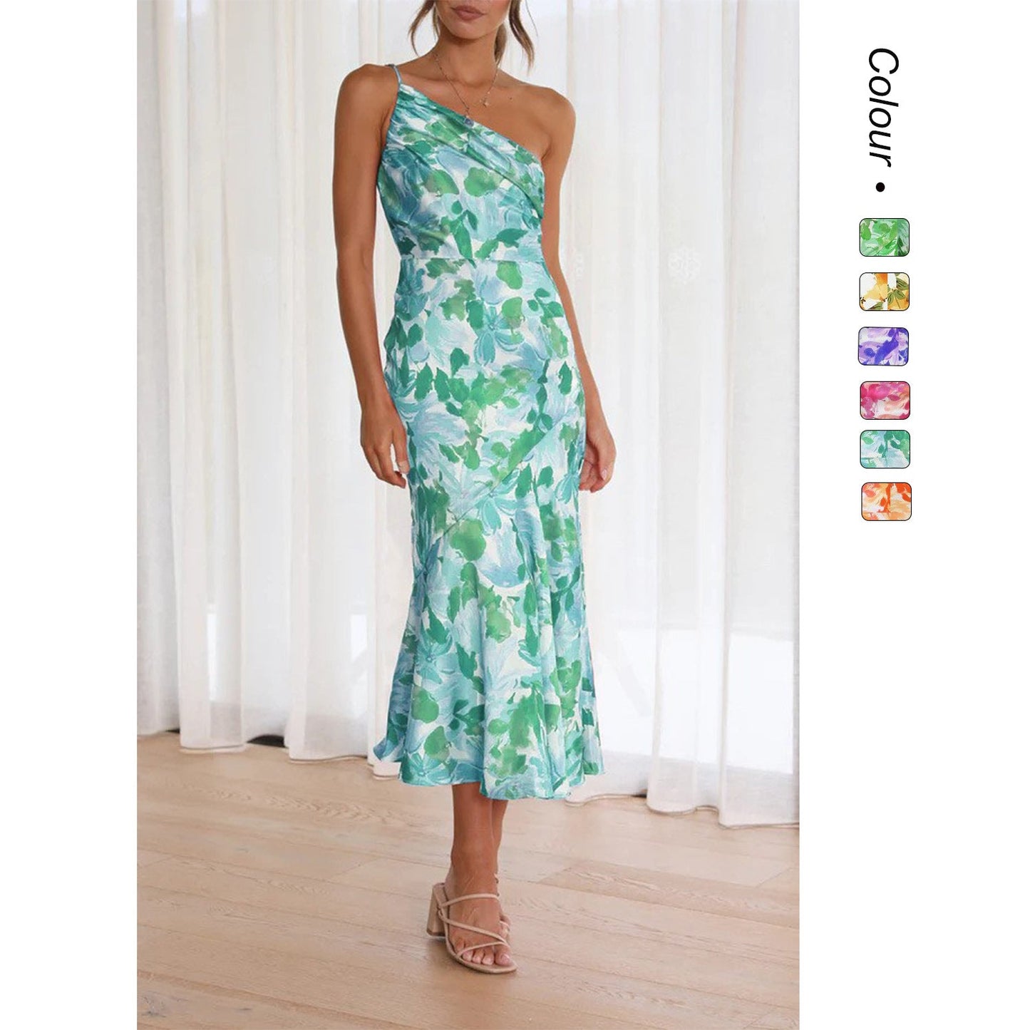 Fleur Jardin Satin Dress
