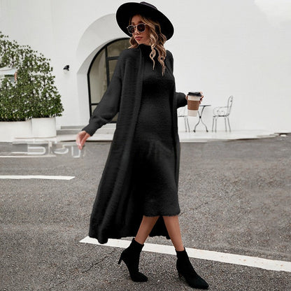 Harper Knit Set — Long Cardigan + Knit Dress