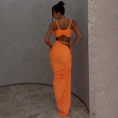 Valeria Cut-Out Uzun Elbise