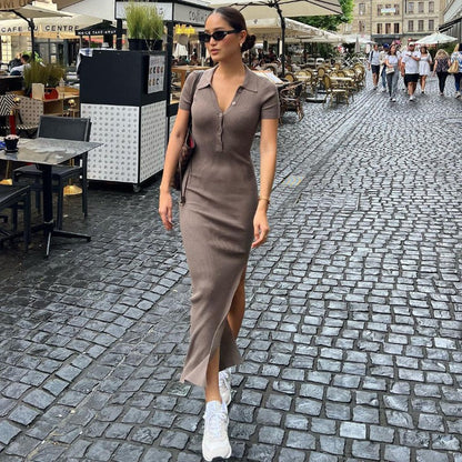 Emilia Polo Yaka Triko Elbise