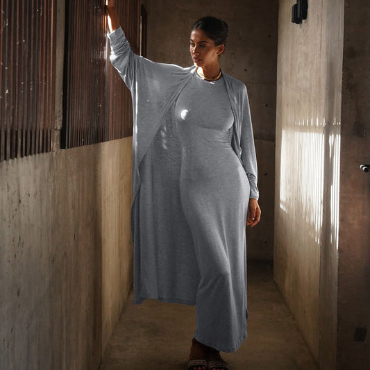 Mayce Bold™ | Élora Minimal Grey Two-Piece Set