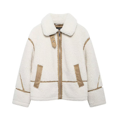 Aspen Teddy Piping Jacket