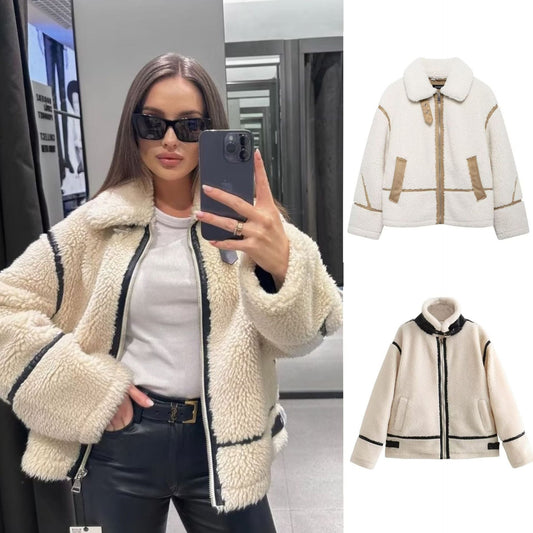 Aspen Teddy Piping Jacket
