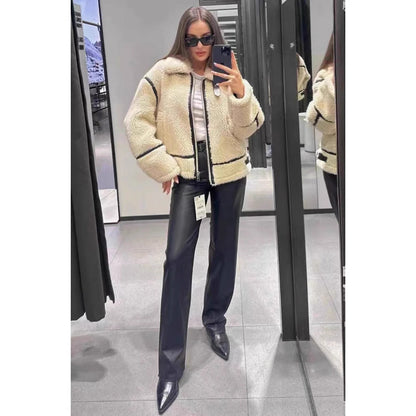 Aspen Teddy Piping Jacket