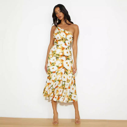 Fleur Jardin Satin Dress