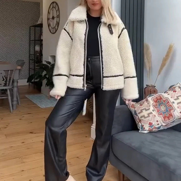 Aspen Teddy Piping Jacket