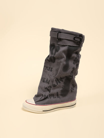 Rowan Graffiti Buckle Boots